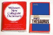 Dollhouse Miniature Desk Set - Dictionary & Thesaurus